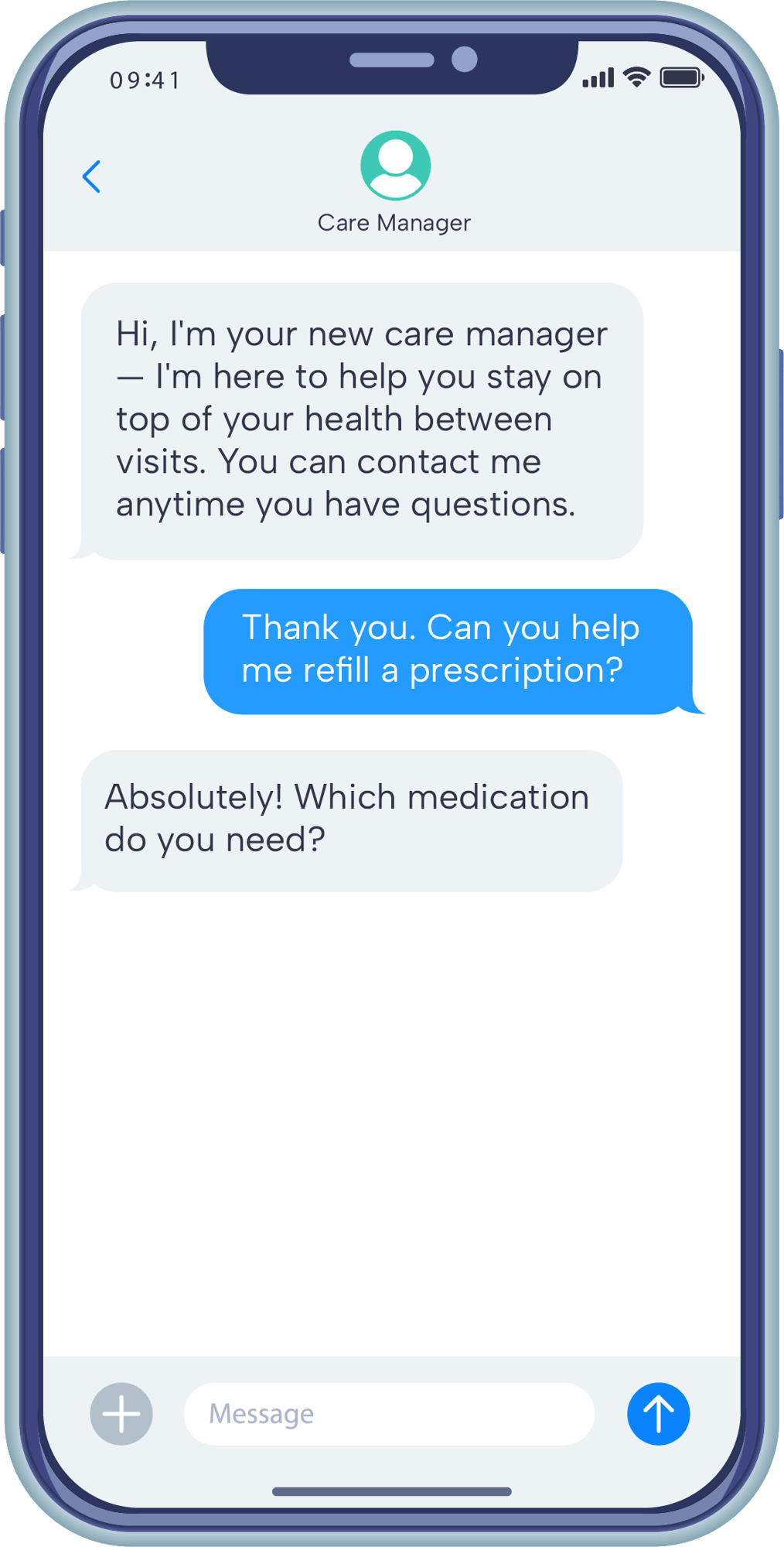 Patient Care Manager Text Conversation Patient Care Manager Text Conversation